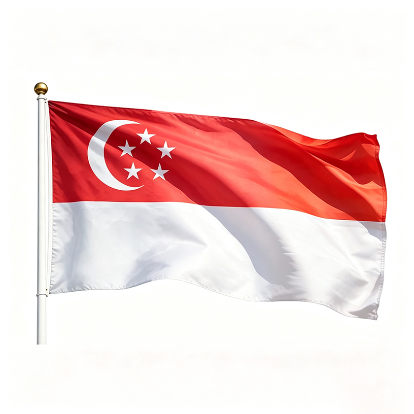 Printed Singapore Flag 3*5FT