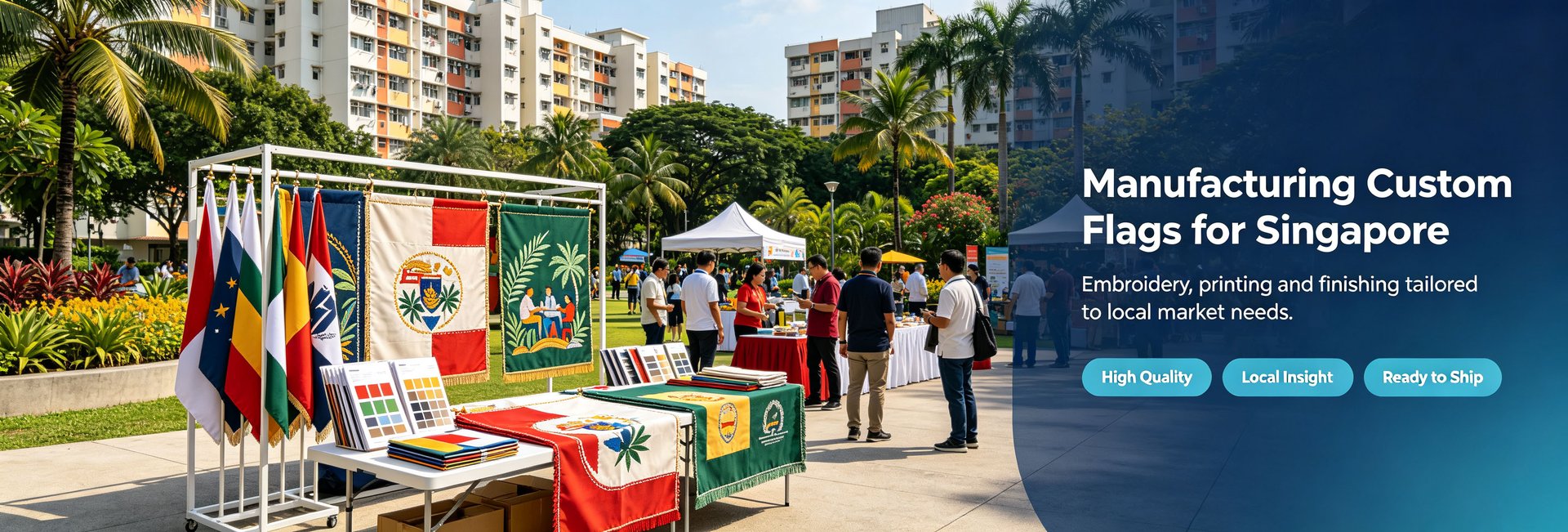 Manufacturing custom flags for Singapore and Southeast Asia
