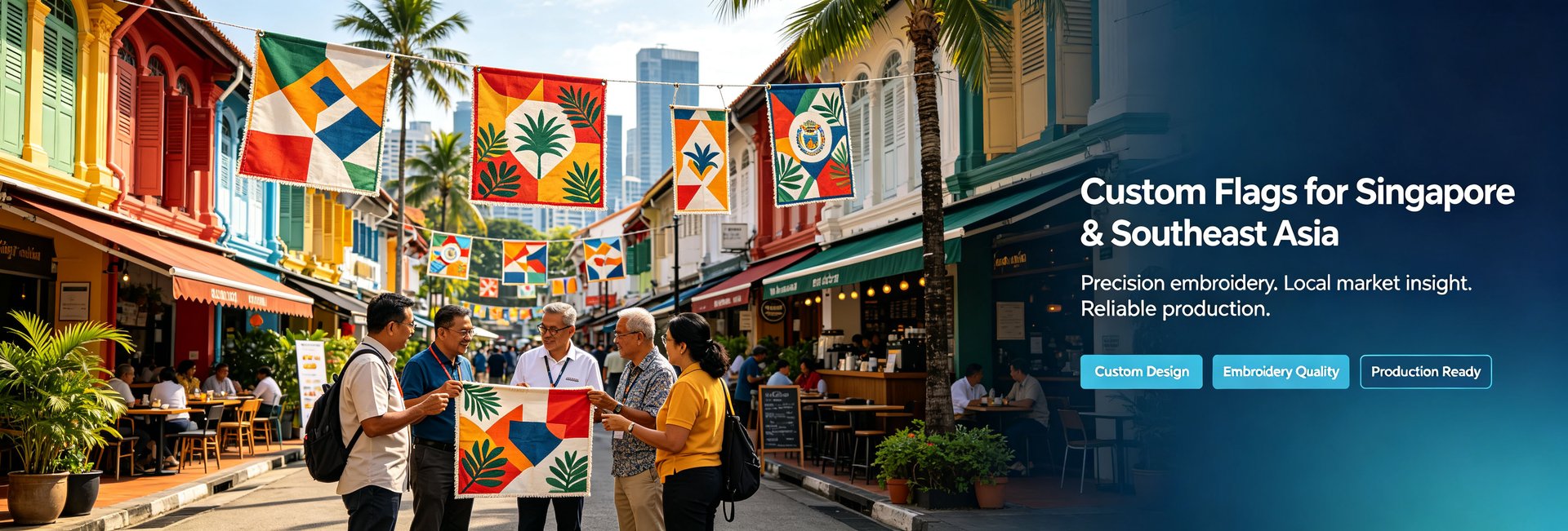 Custom flags for Singapore and Southeast Asia